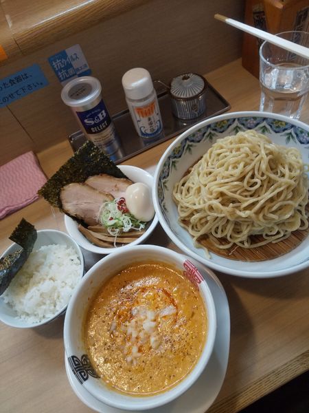 「【春限定】ごまからのつけそば950円煮玉子・ご飯各150円」@中華そば 多賀野の写真