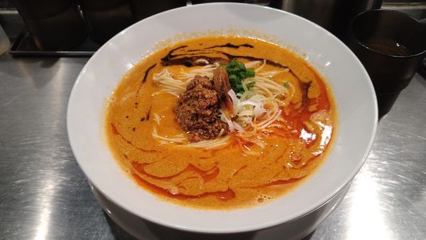 「海老寿久担々麺(リゾット付)¥1000-」@麺屋 愛心 TOKYO 町屋店の写真