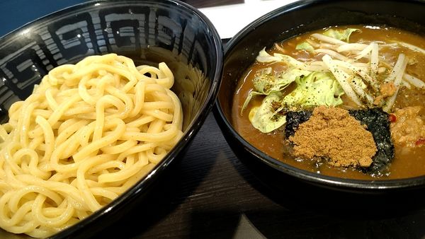 「魚介カレーつけ麺（900円税込）+半熟卵+ライス」@CoCo壱番屋 藤岡北ノ原店の写真