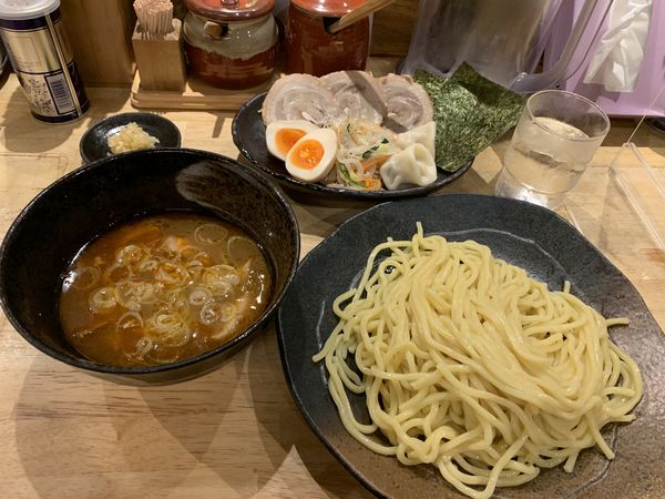 「辛味つけ麺」@つけ麺屋 やすべえ 渋谷店の写真