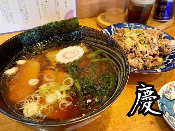 「ハーフ中華めん￥450」@手打中華 慶の写真