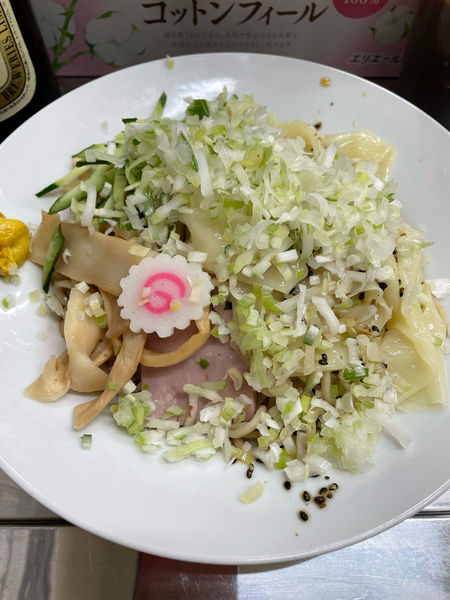 「冷やし中華 ワンタン コマネギ」@中華そば みたかの写真