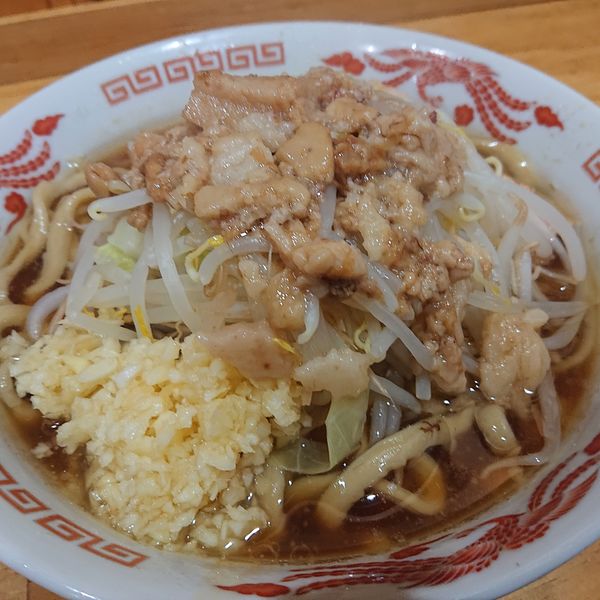 「小ラーメン700円(ニンニクアブラ)」@ラーメン寿々㐂の写真