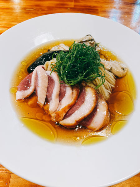 「鴨と牡蠣の冷製そば」@SHIBASAKITEI+の写真