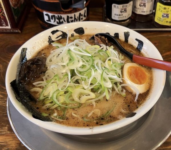 「おっぺしゃんらーめん ネギ盛り 油少なめ」@らーめん おっぺしゃん 盛岡駅前店の写真