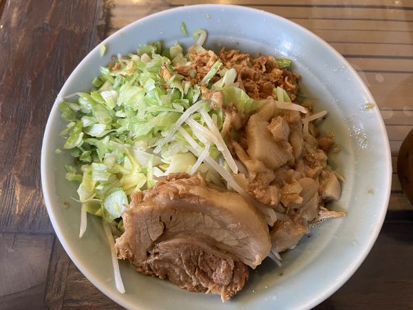 「ネギ汁なしハーフ」@麺屋 櫻弐の写真