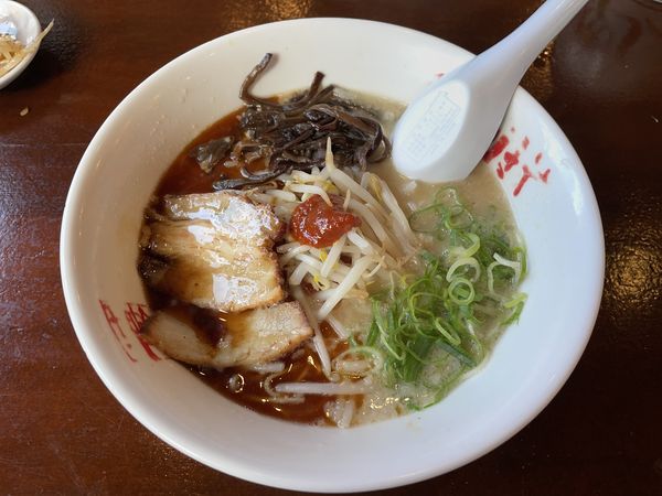 「ばりこてめん・麺バリカタ＆粉落とし」@八番山 博多らーめん ばりきや 前橋店の写真