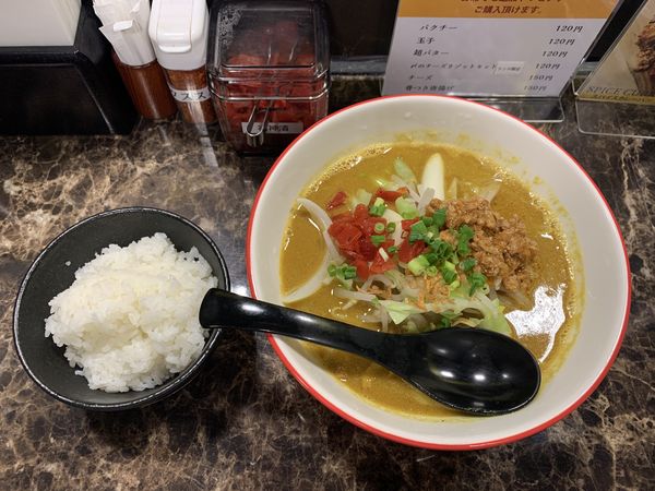 「北海道味噌カレーらーめん＋小ライス」@田所商店 スパイスカレー部の写真