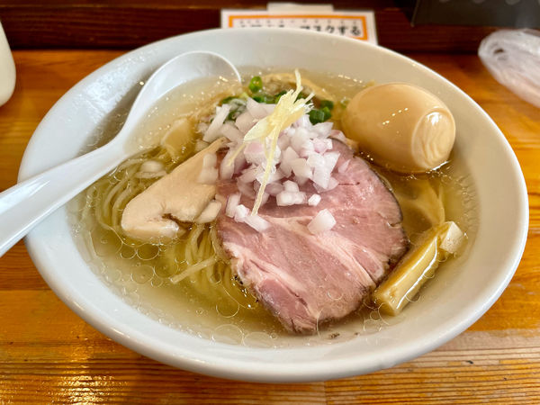 「カマス煮干しの冷やしそば(塩)+味玉」@麺堂HOMEの写真