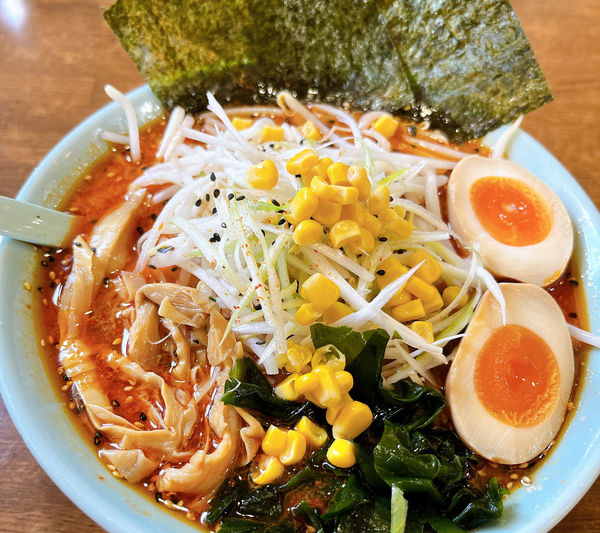 「激辛ラーメン+味玉」@ラーメンショップ 佐野店の写真