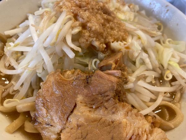 「国産豚ミニラーメン＋ニンニク」@豚仙人 鶴見店の写真