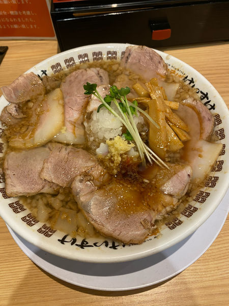 「肉そば➕背脂少し多め➕麺固め」@肉そば けいすけ 錦糸町店の写真