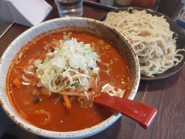 「辛味噌野菜つけ麺」@中華栄雅の写真
