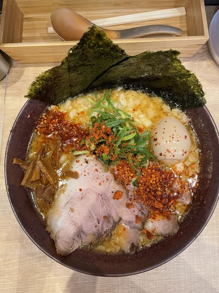 「特製背脂生姜味噌ラーメン+白飯(並)」@九段下 中路の写真