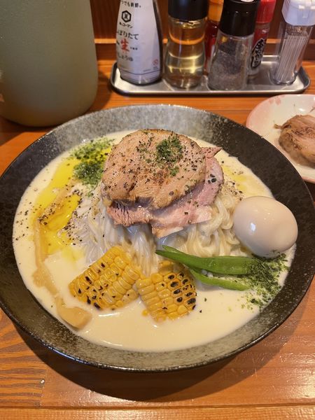 「【限定】ジャガイモの冷製スープ和えそば」@麺屋 真心の写真