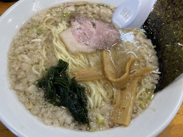 「背脂ラーメン690円（味薄め）」@ラーメンショップ椿 二本松店の写真