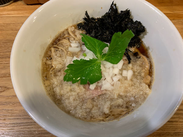 「鰺煮干しと背脂のそば」@中華蕎麦 はざまの写真