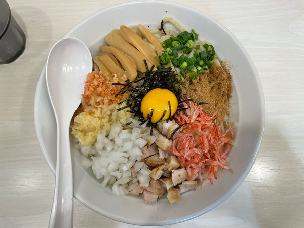 「海老まぜそば、大盛」@EBIKURA 渋谷店の写真