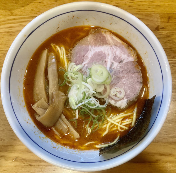 「辛味らーめん950円+ご飯100円」@麺屋はし本の写真
