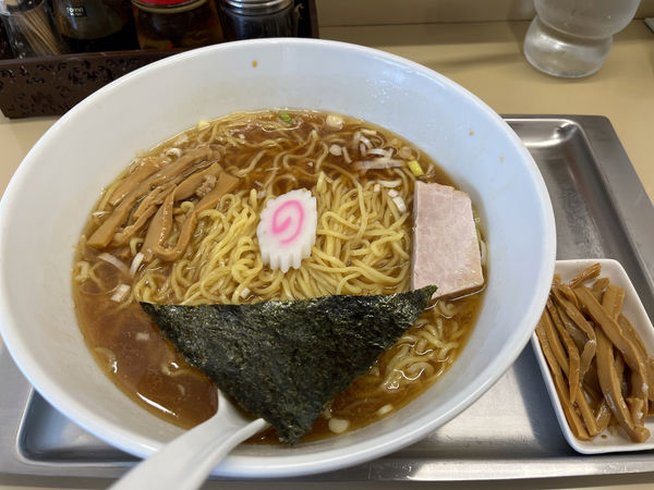 「麺硬中華そば　半メンマ」@中華そば 大咲の写真