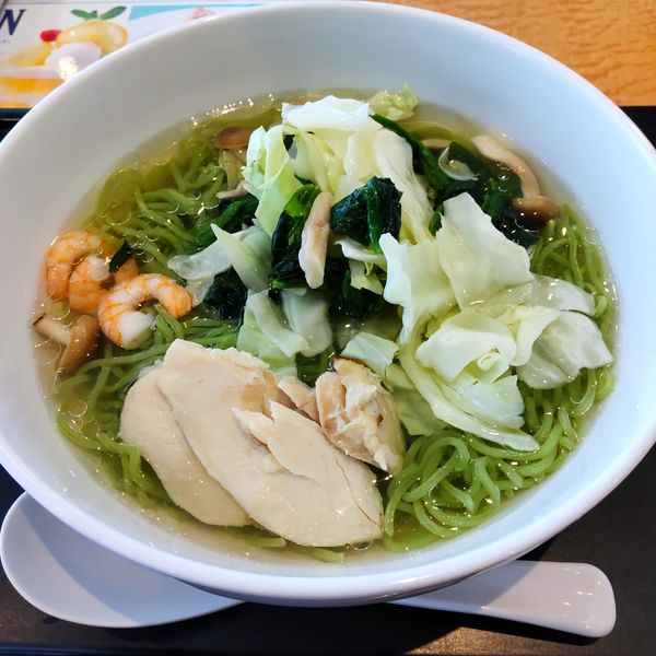 「ハーブ鶏とたっぷり野菜の翡翠麺（￥880）」@デニーズ 大森北店の写真