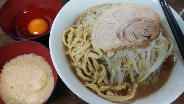 「ミニラーメン/とろろポンズ/生たまご」@ラーメン武丸の写真