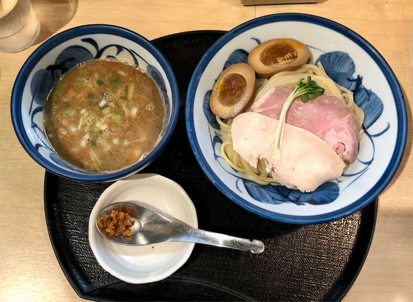 「鶏と魚介の煮玉子つけめん」@つけ麺 たけもとの写真
