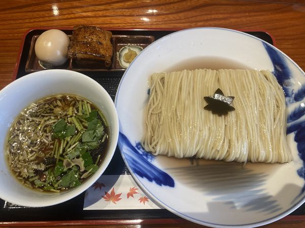 「特製つけそば1100+角煮丼400」@食煅 もみじの写真