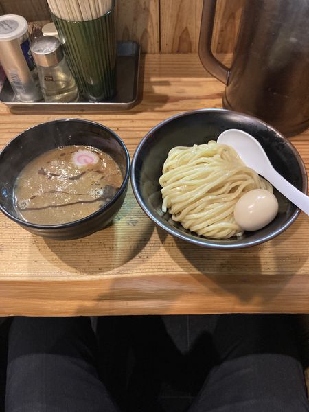 「濃厚つけ麺味玉」@銀座 朧月の写真