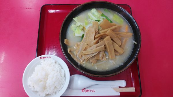 「やさいラーメン/メンマ」@くるまやラーメン 下戸祭店の写真