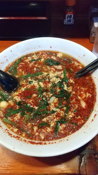 「辛麺8倍ニラ増し」@辛麺屋 桝元 ORIGINAL 今治店の写真