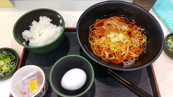 「朝セット（納豆）」@ゆで太郎 池袋2丁目店の写真