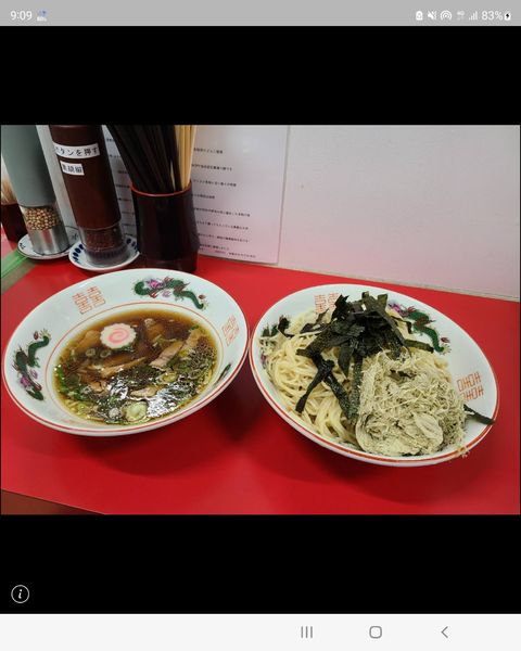 「どんこんぶ水ざる中華」@中華そば 竹千代の写真