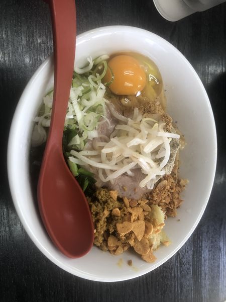 「（限定）冷やしにんにくガッツリ混ぜそば」@栃木中華そば 神志の写真