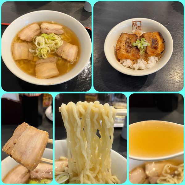 「喜多方ラーメンとミニ炙り焼豚ご飯¥910→¥750」@喜多方ラーメン 坂内 湘南寒川店の写真