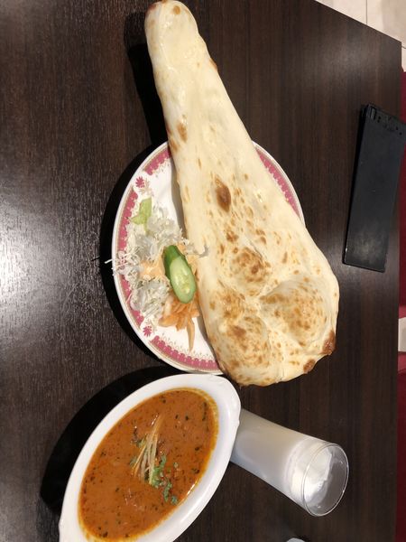 「ラムカレーとナン ラッシー付き2070」@MOTI 六本木店の写真
