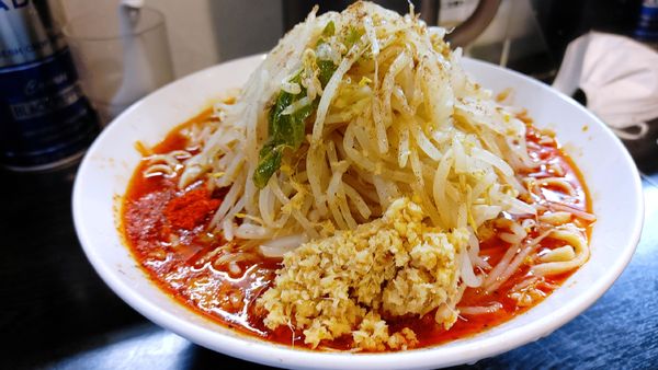 「辛くない辛麺・ショウガ(ヤサイホアジャオ辛味玉)¥1,150」@豚星。の写真