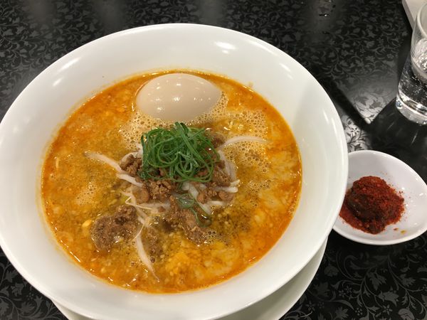 「担担麺 ＋麻辣醤＋かえだま」@創作麺工房 鳴龍の写真
