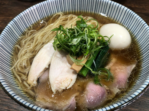 「中華そば大盛り煮玉子850円+100円+100円」@中華そば 燕屋商店の写真