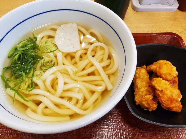 「鶏天うどん」@なか卯 関内店の写真