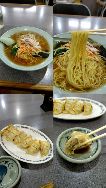 「『ネギラーメン+揚げ餃子(¥550+250)』」@味一番の写真