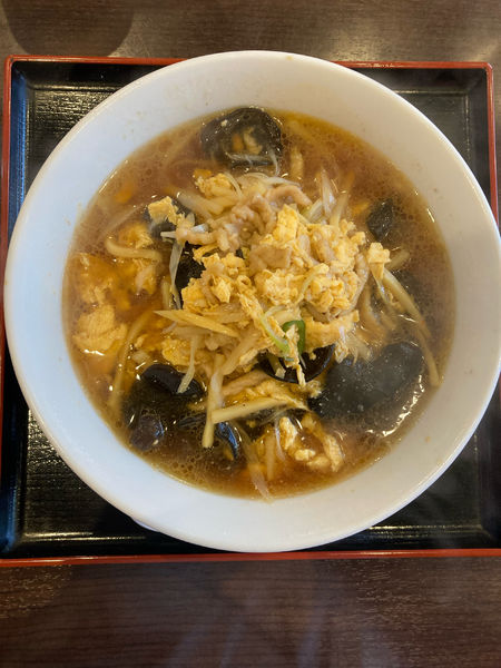 「豚肉卵きくらげラーメン」@中華料理 おやきの写真