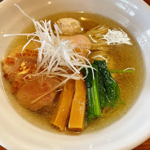 「鴨だし拉麵（塩）850円」@鳴馬良の写真