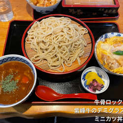 紫峰牛のデミグラスつけ麺　ミニカツ丼