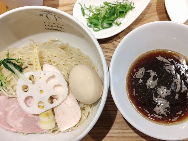 「清湯つけ麺（400g）＋味付玉子」@案山子の写真