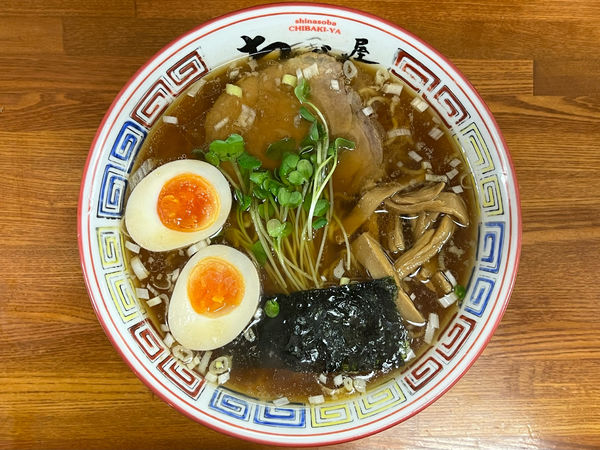 「支那そば(醤油)+煮玉子」@ちばき屋 葛西店の写真