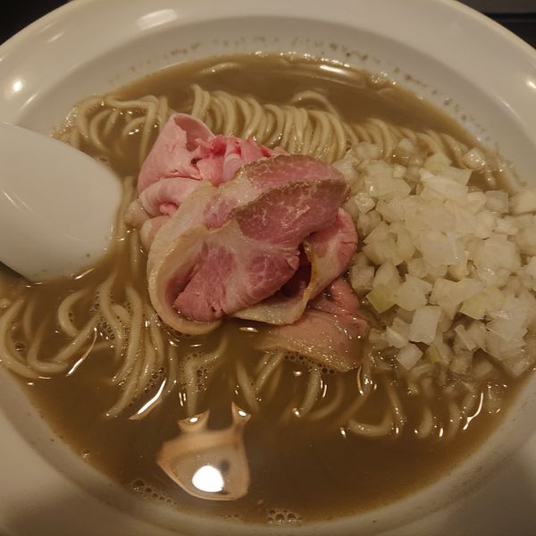 「煮干しそばclassic850円、ホタテの和え玉350円」@灰汁中華 丿貫 福富町本店の写真