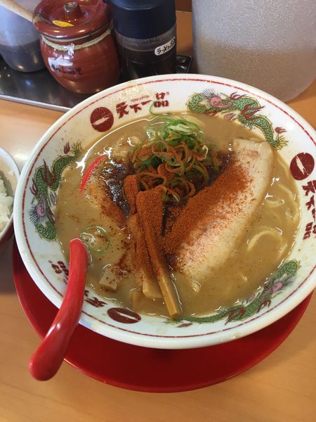 「ラーメン定食　1,000円　赤ん粉　50円」@天下一品 太田店の写真