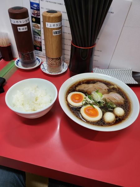 「中華そば黒醤油(半麺)」@中華そば 竹千代の写真