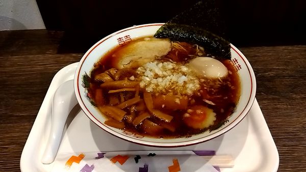 「メンマラーメン（７００円）＋味玉（１００円）」@醤油ラーメン専門店 あおきの写真